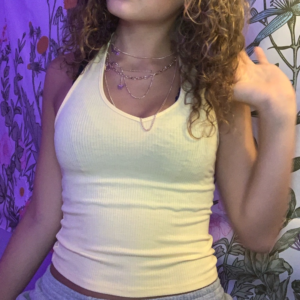 Yellow Halter top.